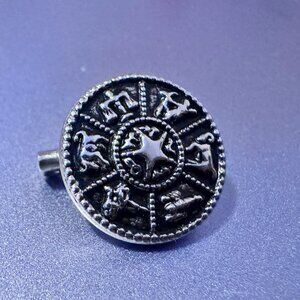 Zodiac wheel lapel broach pin?